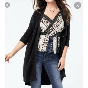 CAbi "Samantha" Mixed Print Crossover Tank Top